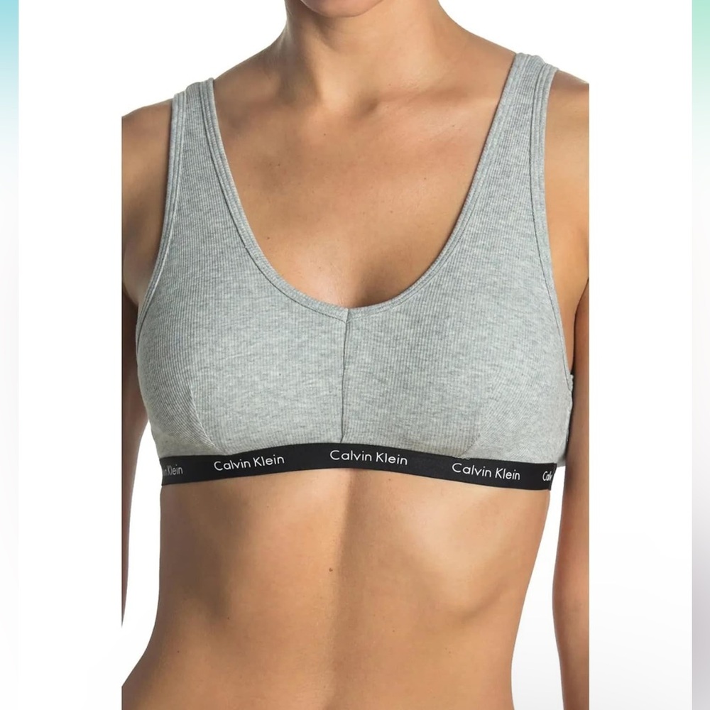 Calvin Klein gray women’s ribbed bralette size medium